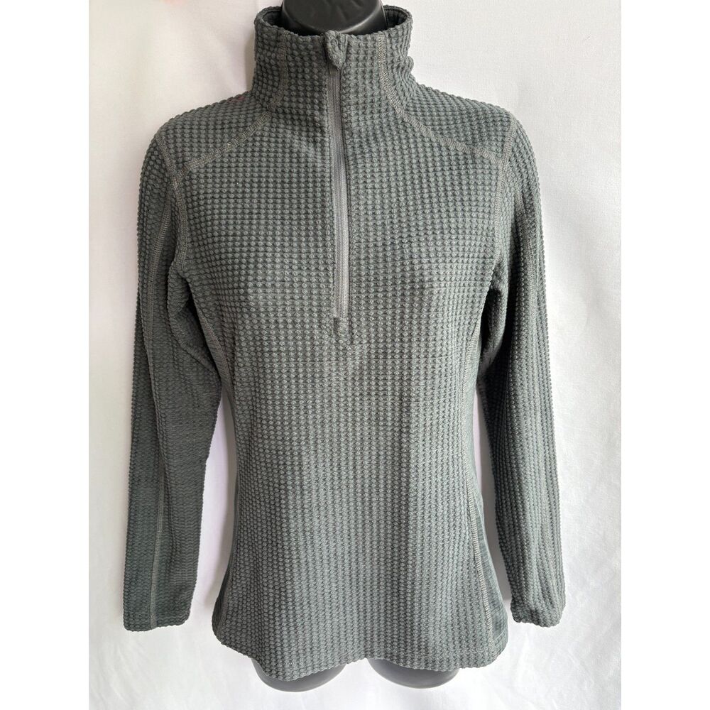 Columbia Textured Gray Pullover 1/4 Quarter Zip XXS/2XS Sporty Hiking Outdoors